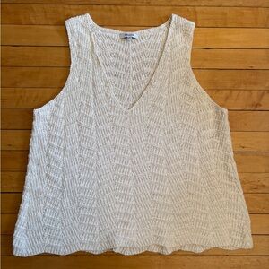 EUC Madewell Crocheted Sweater Tank Top in Antique Cream | Women’s Plus XXL